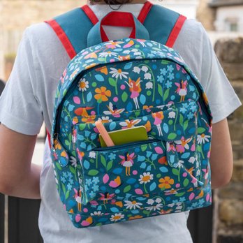 mini children's backpack - fairies in the garden