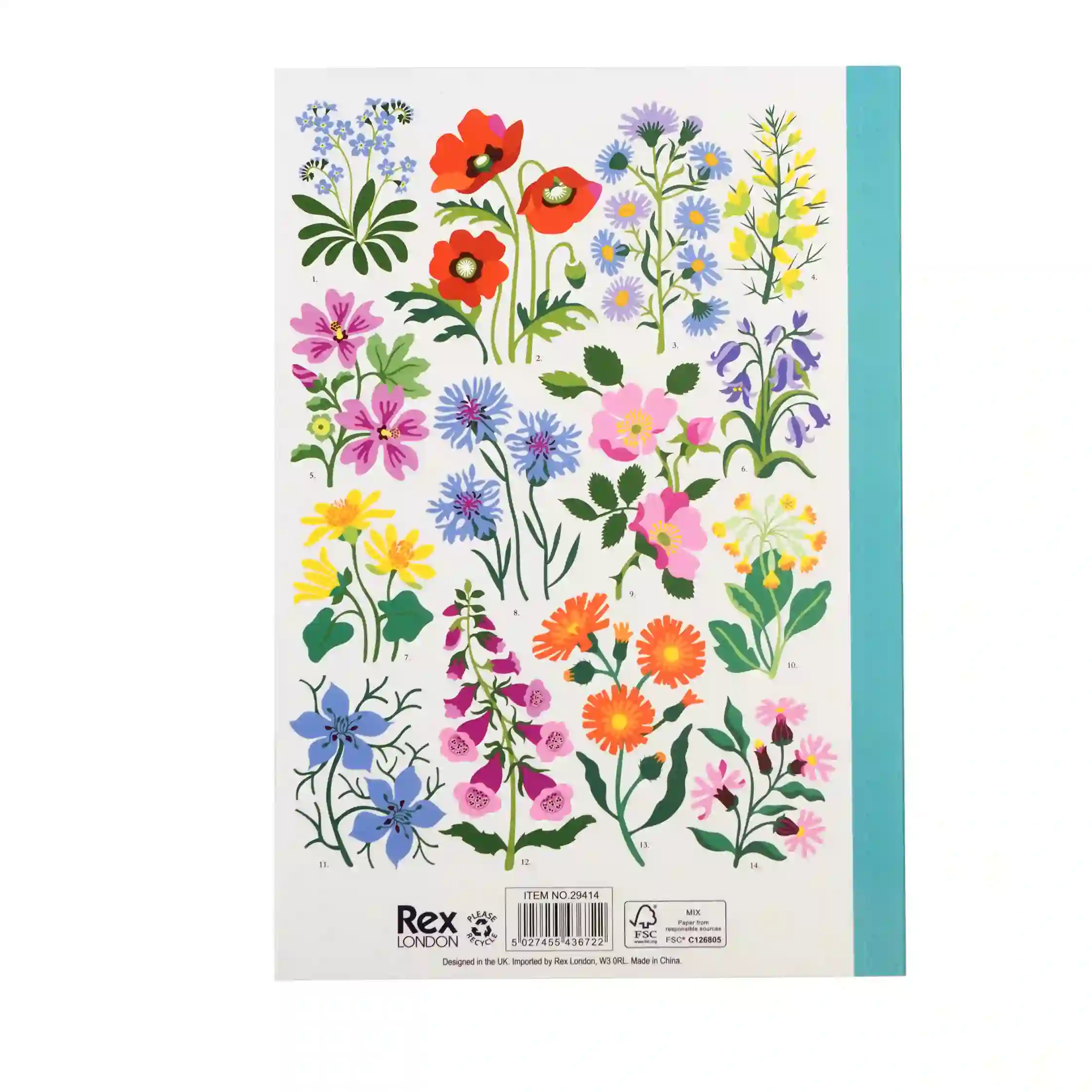 cuaderno a5 wild flowers