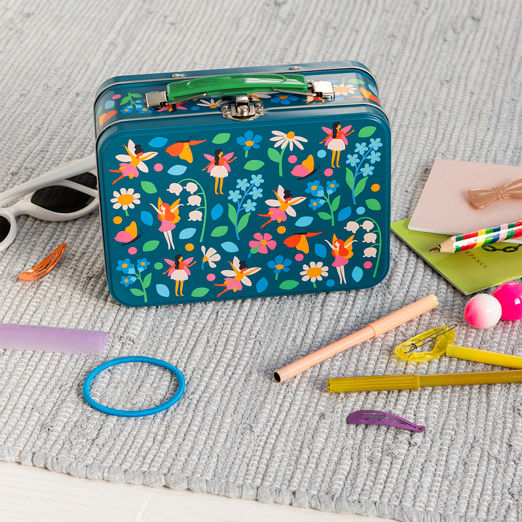 tin case - fairies in the garden