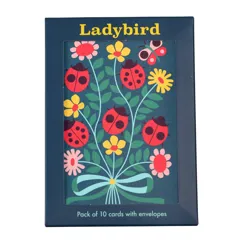 greetings cards (pack of 10) - ladybird