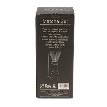 handgefertigtes matcha-besen- und ständer-set