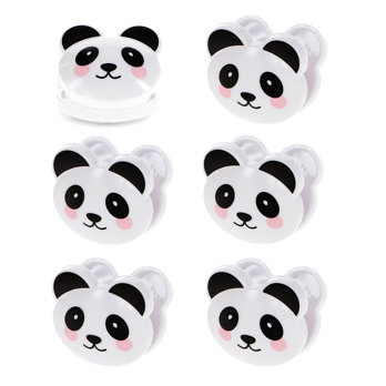 bag clips (set of 6) - panda