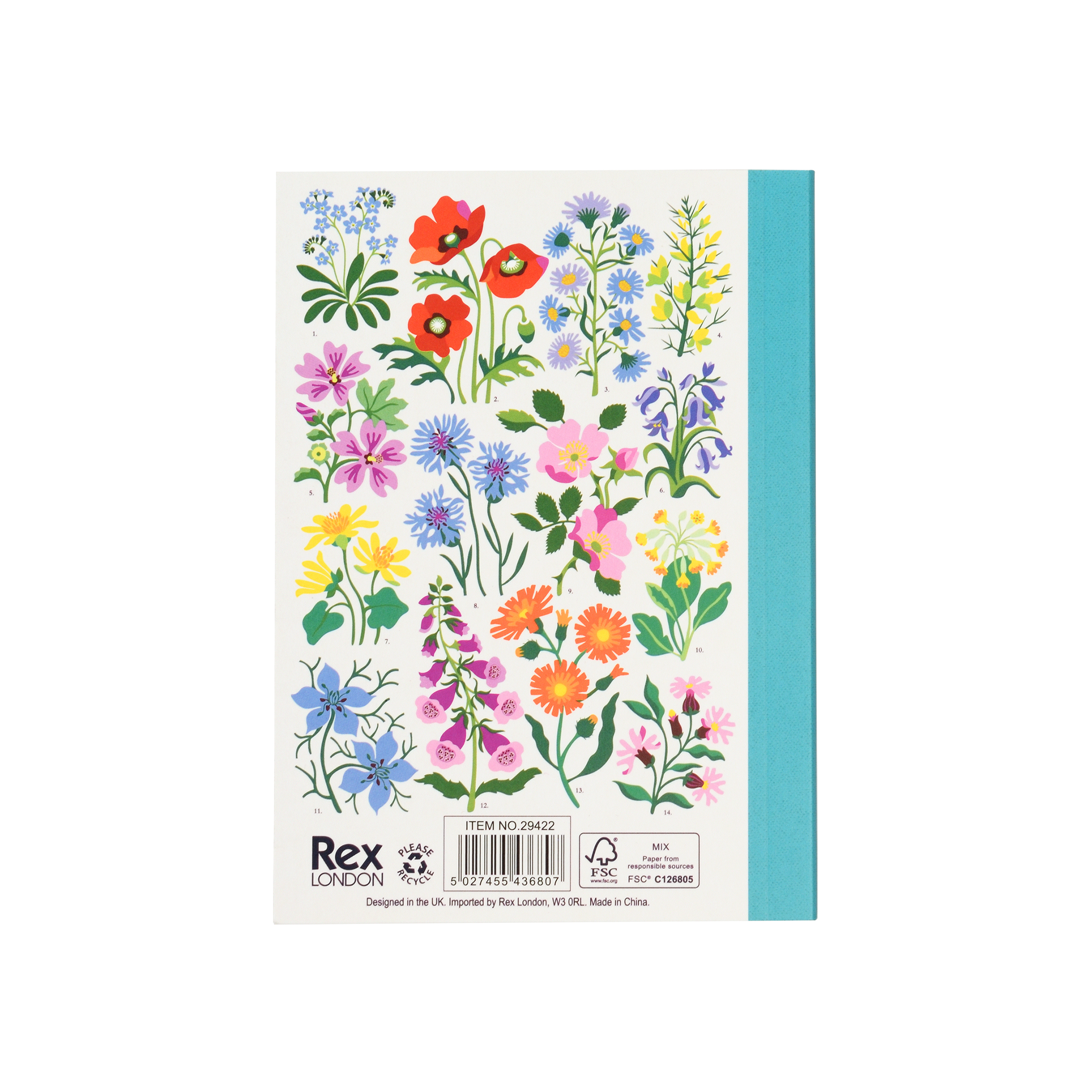carnet a6 wild flowers