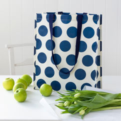 shopping bag - navy on white spotlight