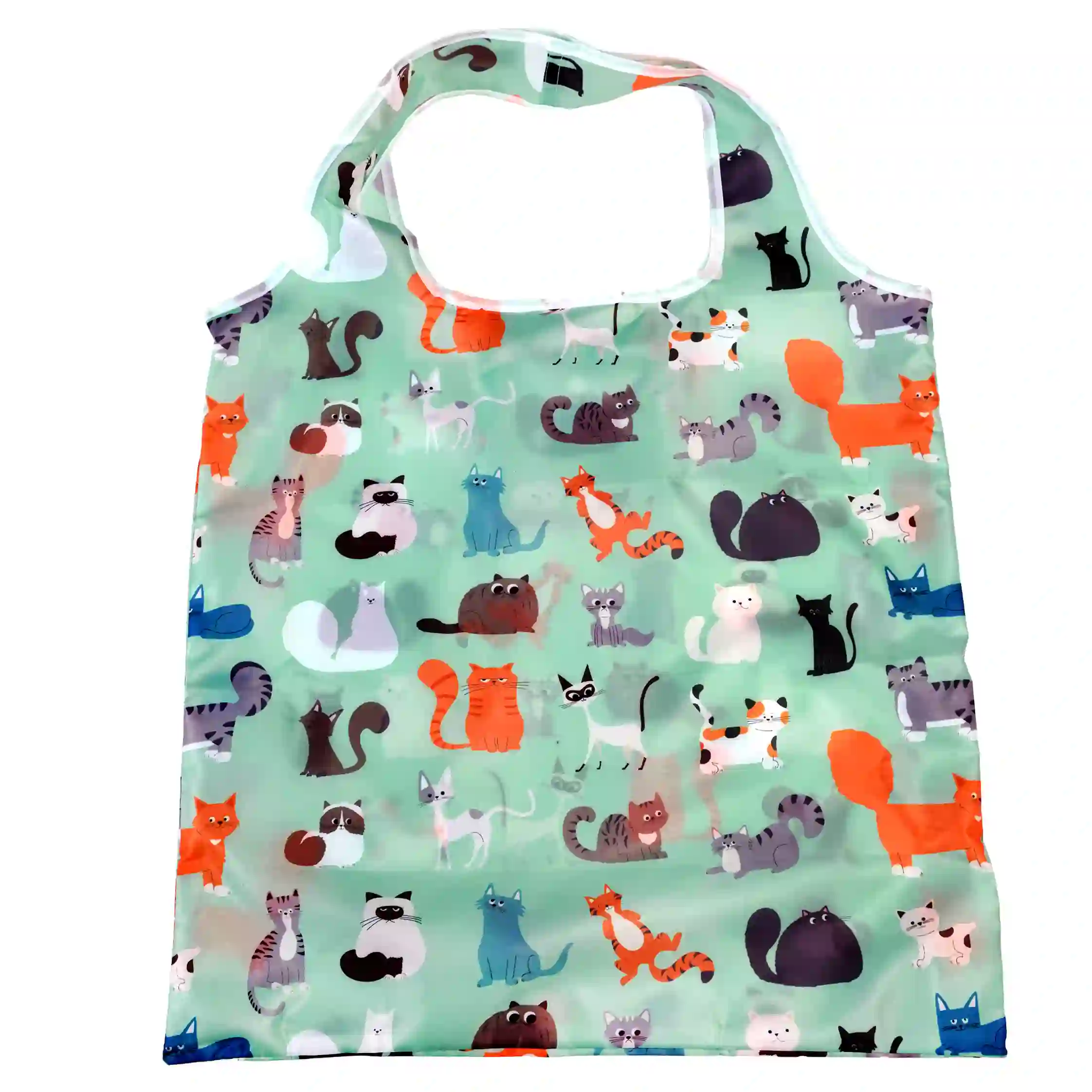 bolso shopper plegable reciclado nine lives