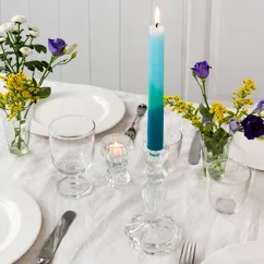 tall glass candle holder - clear tall glass candle holder - clear