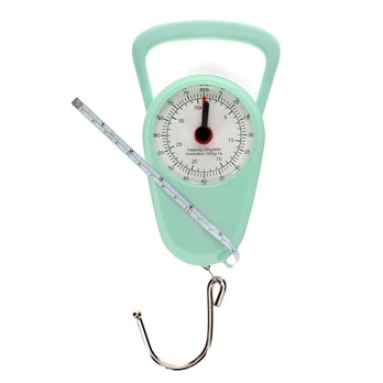 travel scales with tape measure - pistachio green travel scales with tape measure - pistachio green