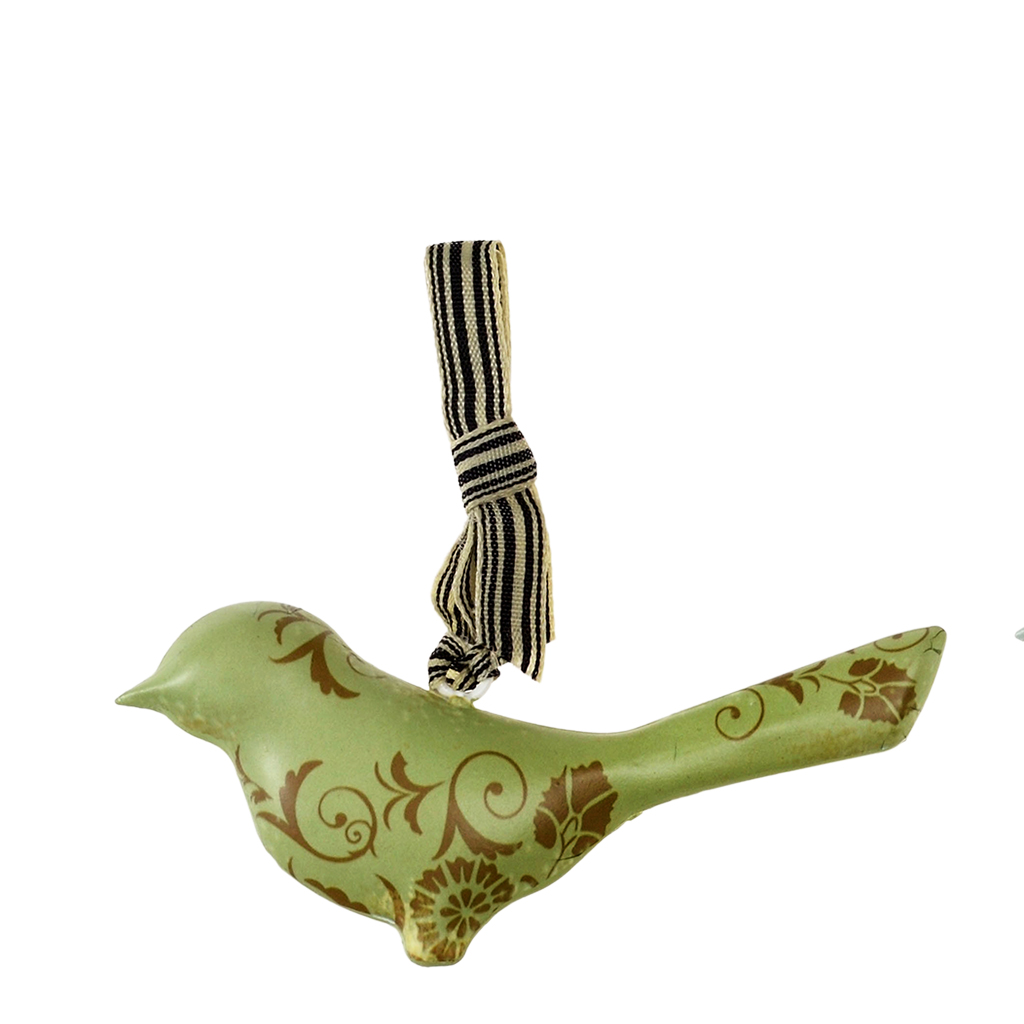 rustic metal bird hanging decoration (assorted colours)