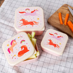 snack boxes (set of 3) - unicorn