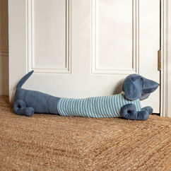 sausage dog draught excluder - green