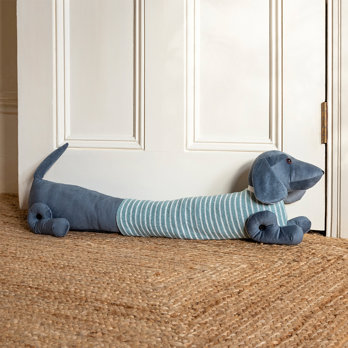 sausage dog draught excluder - green