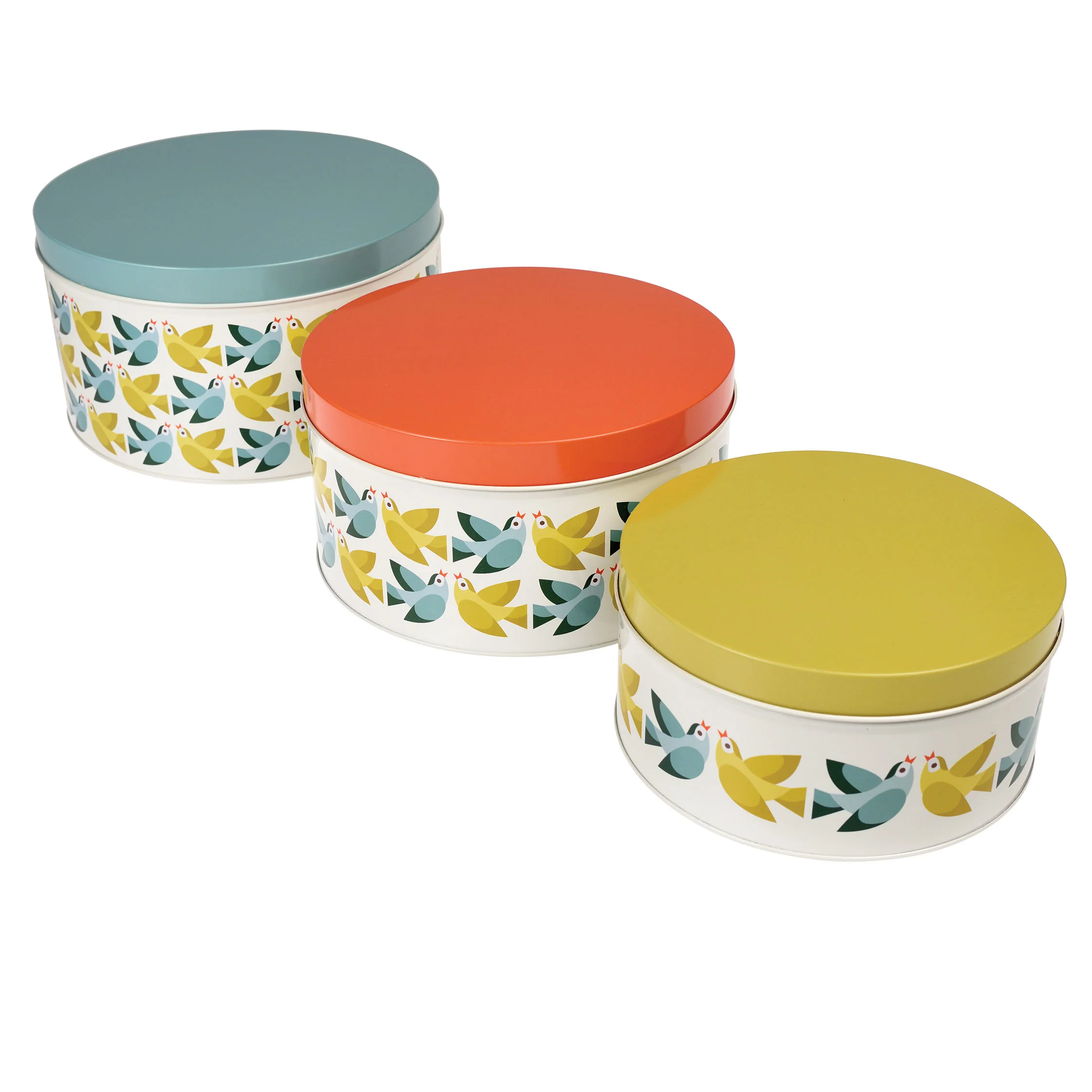 round nesting tins (set of 3) - love birds