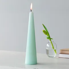 tall cone candle - mint green tall cone candle - mint green