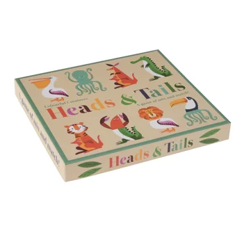heads and tails game - colourful creatures heads and tails game - colourful creatures