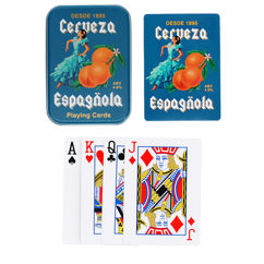 cartes à jouer dans une boîte - cerveza española