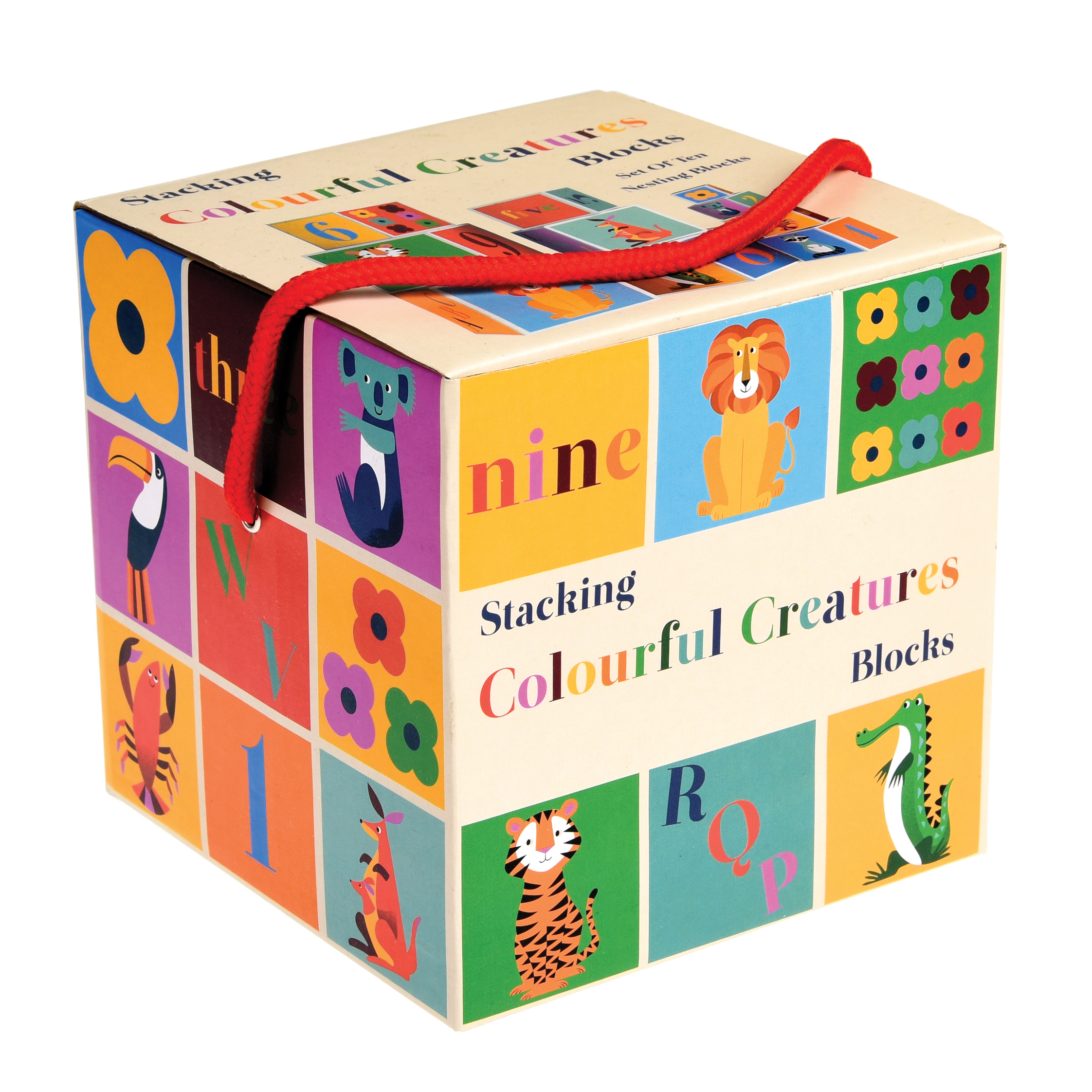 stacking blocks - colourful creatures