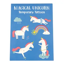 tatuajes temporales magical unicorn (2 hojas)