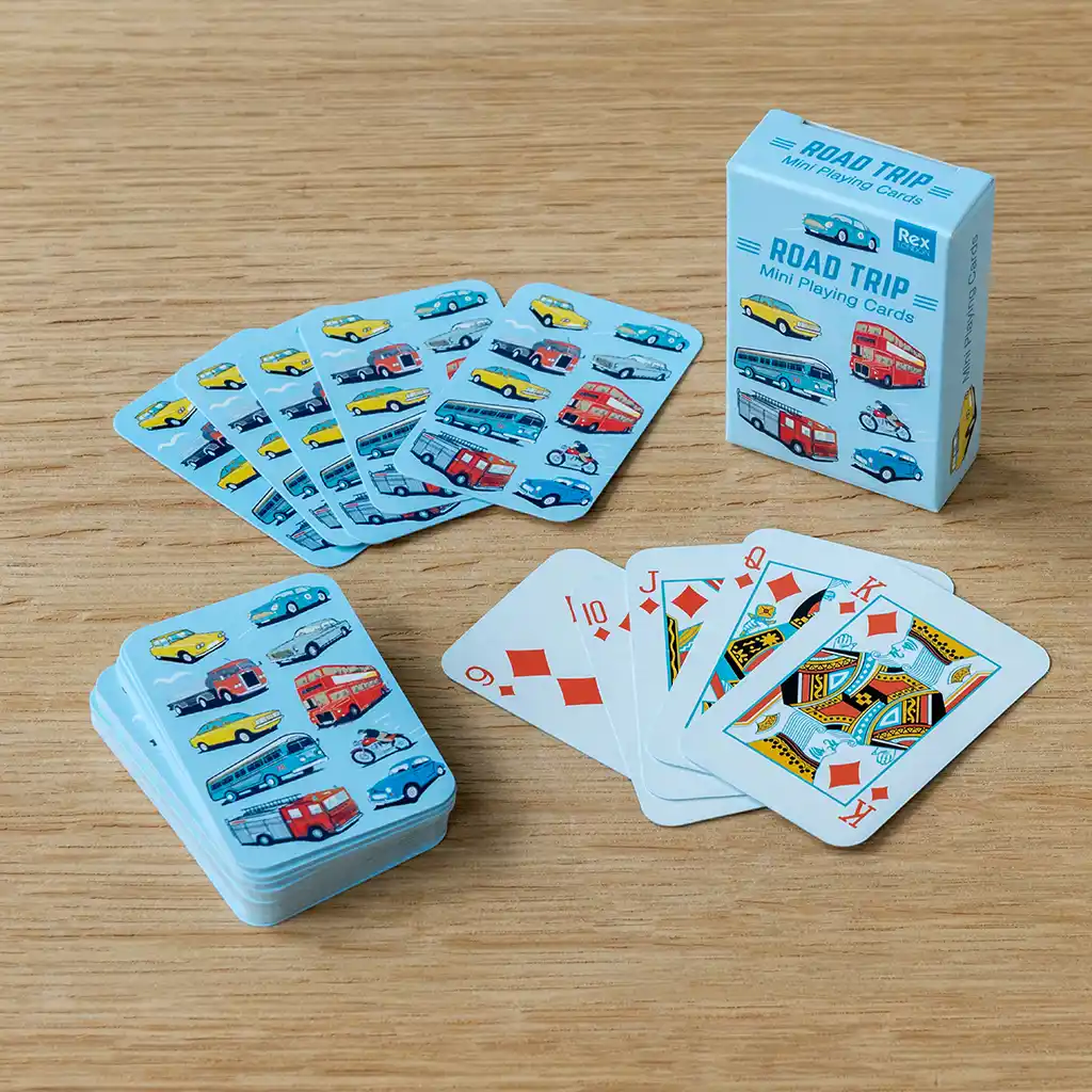 mini playing cards - road trip