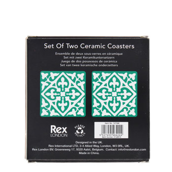 ceramic coasters (set of 2) - turquoise