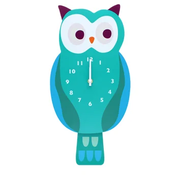 wooden wall clock with pendulum - owl wooden wall clock with pendulum - owl