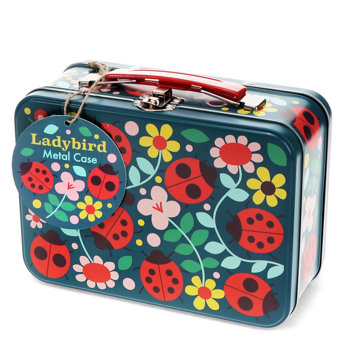 coffret en métal blanc - ladybird