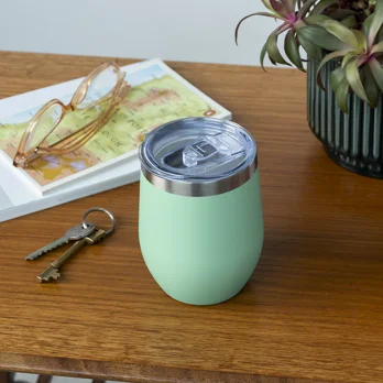 rubber coated travel cup 350ml - mint green rubber coated travel cup 350ml - mint green
