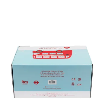 tube of colouring pencils -tfl routemaster bus tube of colouring pencils -tfl routemaster bus