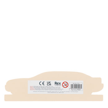 wooden ruler - red car