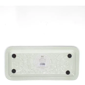 enamel trinket tray - light grey enamel trinket tray - light grey