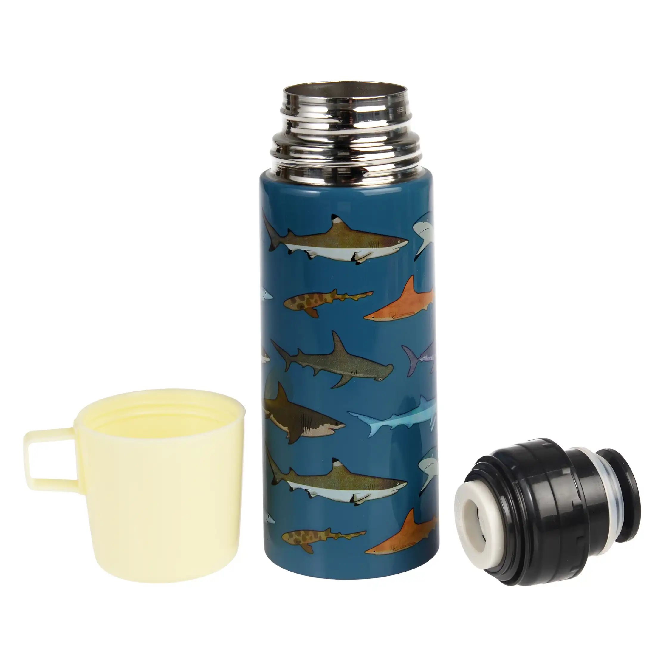 flask and cup - sharks