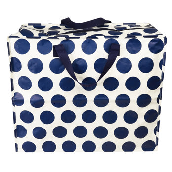 jumbo storage bag - navy on white spotlight