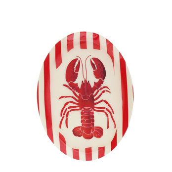 coupelle vide-poches ovale en métal - homard