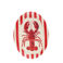 coupelle vide-poches ovale en métal - homard
