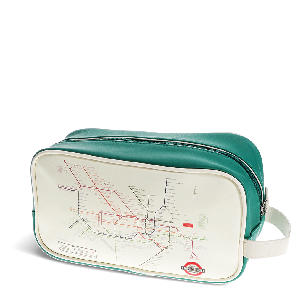 wash bag - tfl heritage tube map