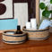 woven seagrass decorative baskets (set of 2) - natural