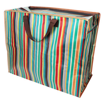 grand sac de rangement - rayures rétro années 70