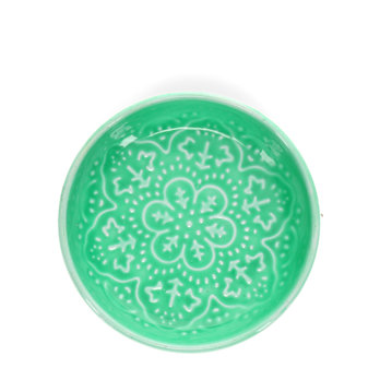 enamel trinket dish (10cm) - green