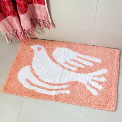 tufted cotton bath mat - white dove tufted cotton bath mat - white dove