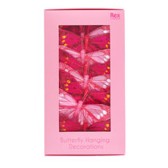 guirlande papillon en plumes (1,6 mètre) - grandes fanions