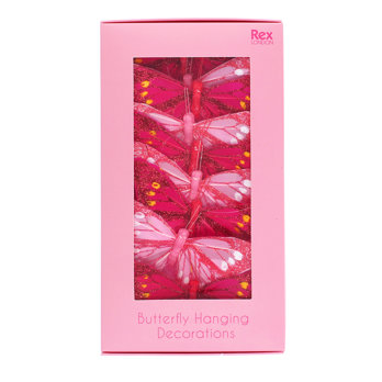 guirlande papillon en plumes (1,6 mètre) - grandes fanions