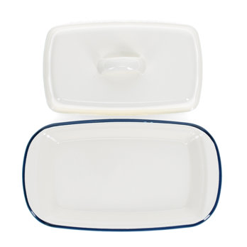 beurrier émaillé - bleu