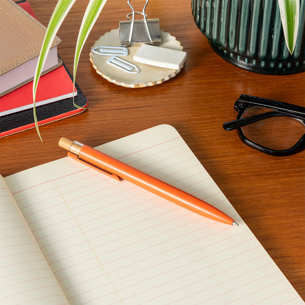 recycelter kugelschreiber - orange