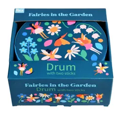 drum with drumsticks - fairies in the garden