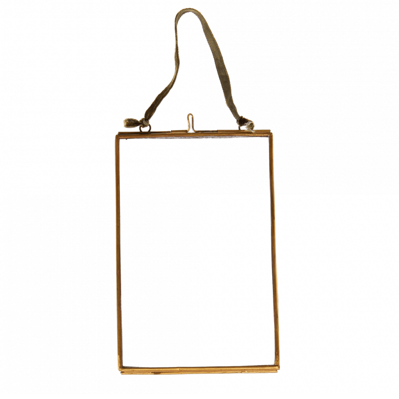 hanging brass frame 15x10cm