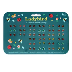 earring stickers - ladybird