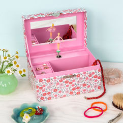 musical jewellery box - pink tilde