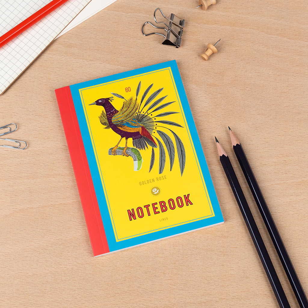 a6 notebook - golden rose syrup