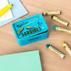mini storage tin with lid - sardines