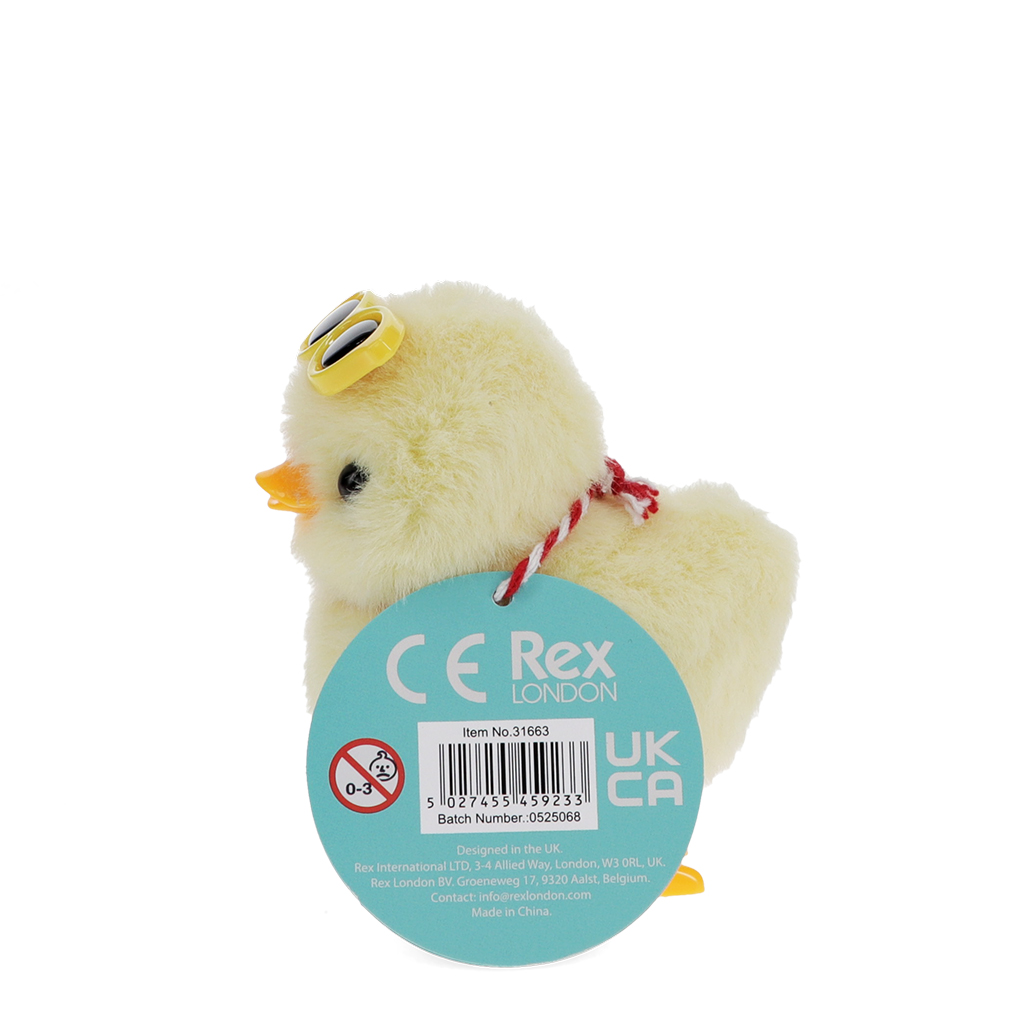 fluffy wind-up toy - duck