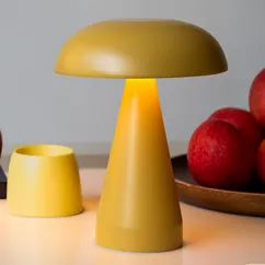 lampe de table champignon à intensité variable tactile - jaune moutarde lampe de table champignon à intensité variable tactile - jaune moutarde